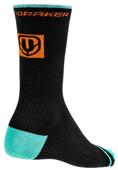 Racing High Socks, orange/mint