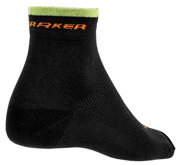 Racing Low Socks, black/green/orange